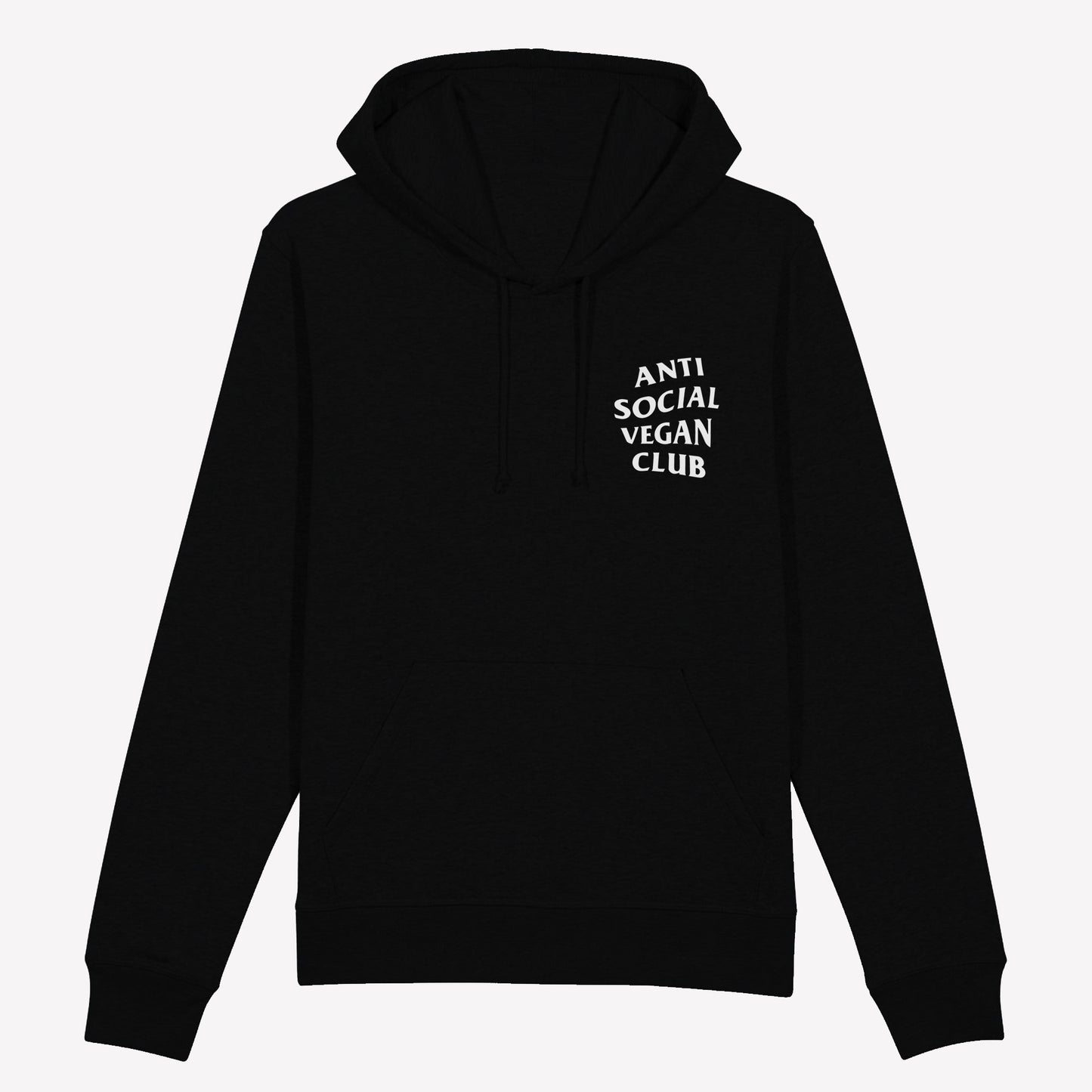 Anti Social Vegan Club Pullover Hoodie Black - Anti Social Vegan Club