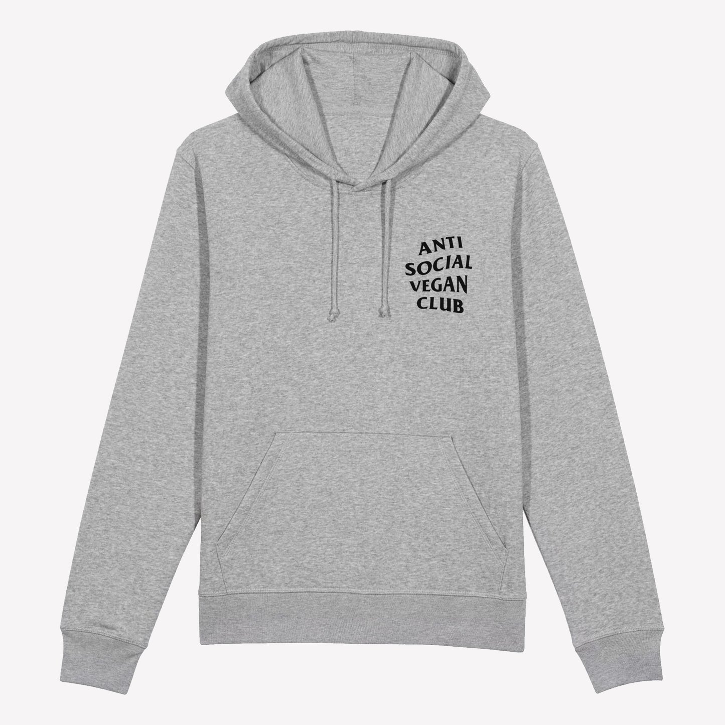 Anti Social Vegan Club Pullover Hoodie Grey - Anti Social Vegan Club