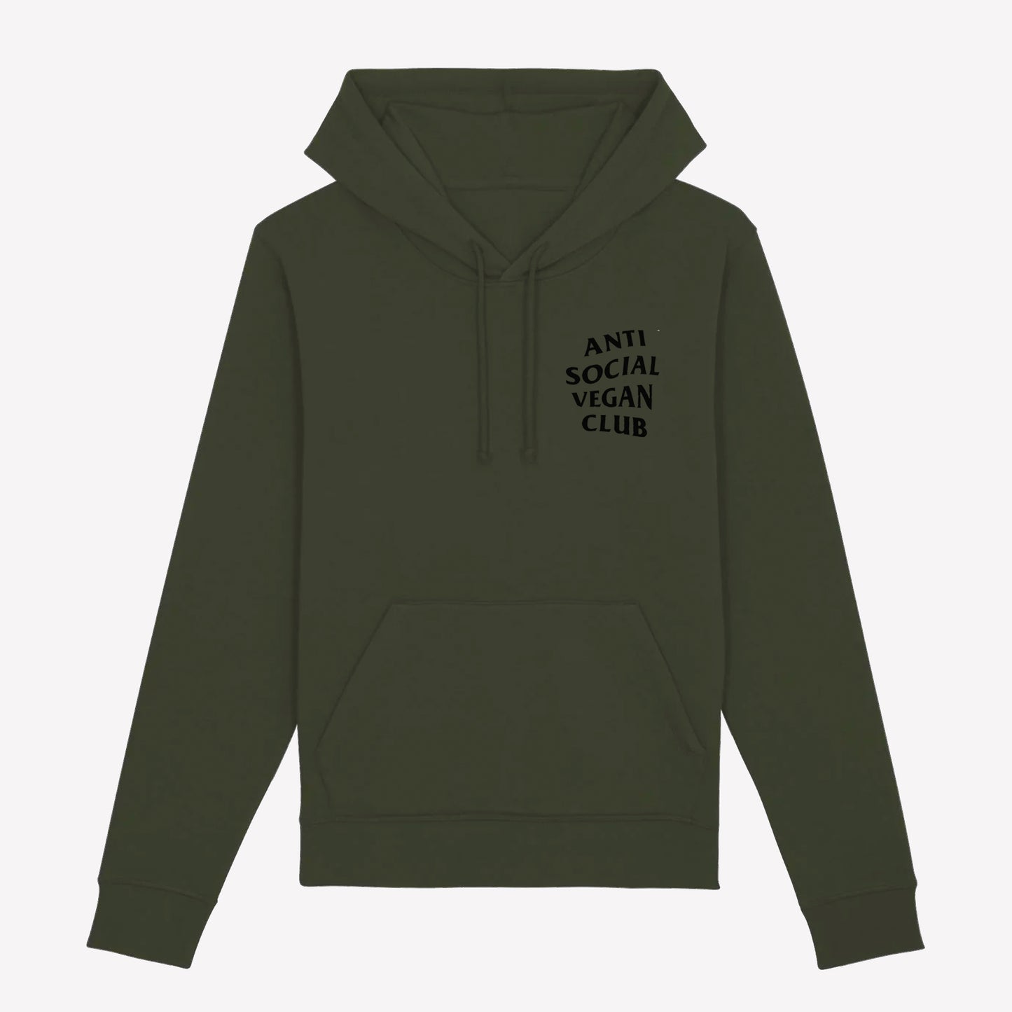 Anti Social Vegan Club Pullover Hoodie Military - Anti Social Vegan Club