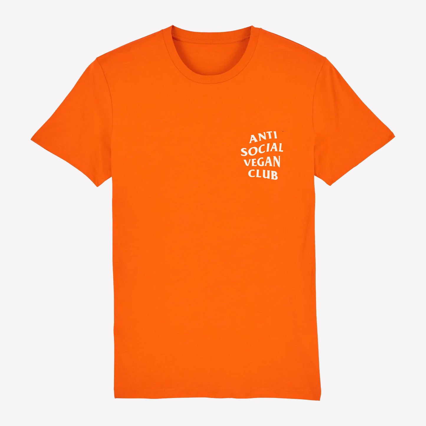 Anti Social Vegan Club Back Print T-Shirt Orange - Anti Social Vegan Club