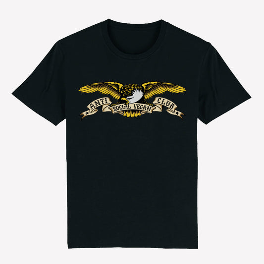 Eagle T-Shirt Black - Anti Social Vegan Club