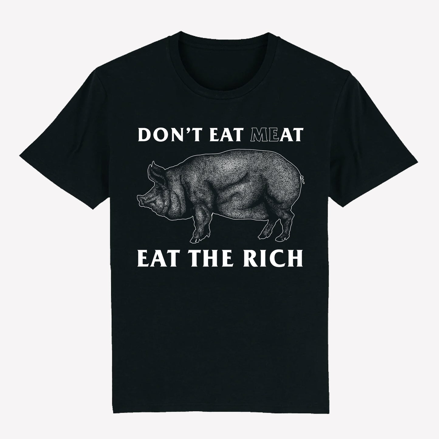 Eat The Rich T-Shirt Black - Anti Social Vegan Club