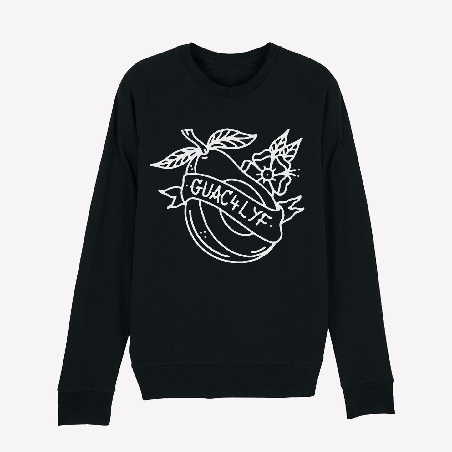 Guac4lyf Sweatshirt Black - Anti Social Vegan Club