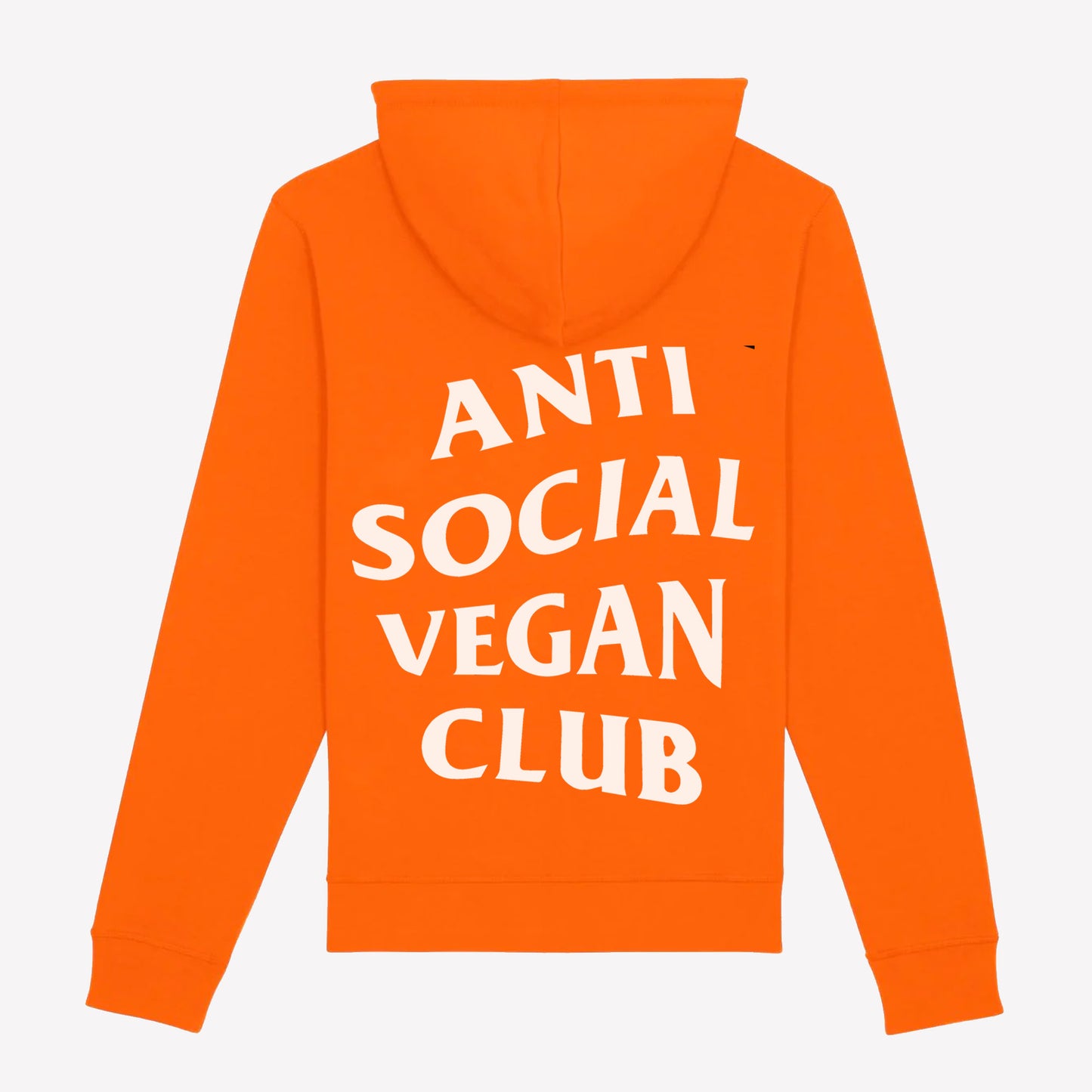 Anti Social Vegan Club Pullover Hoodie Orange - Anti Social Vegan Club