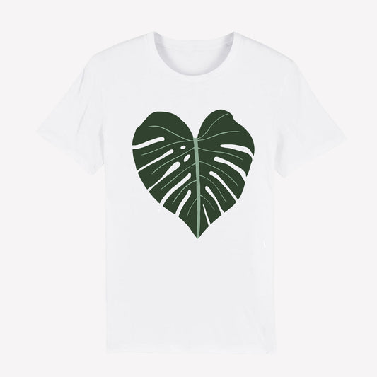 Monstera T-Shirt White - Anti Social Vegan Club