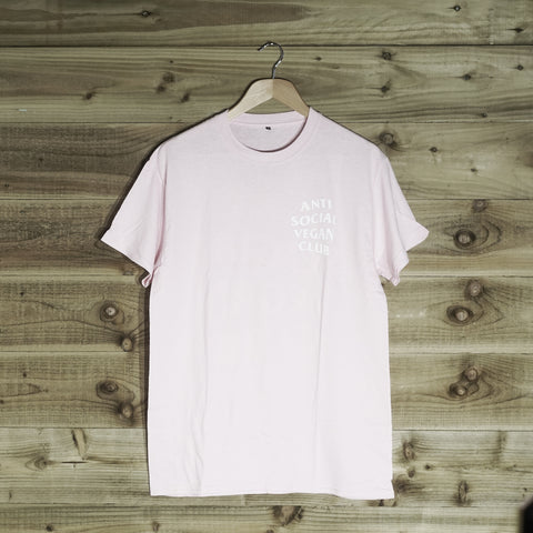 Anti Social Vegan Club Back Print T-Shirt Pink - Anti Social Vegan Club