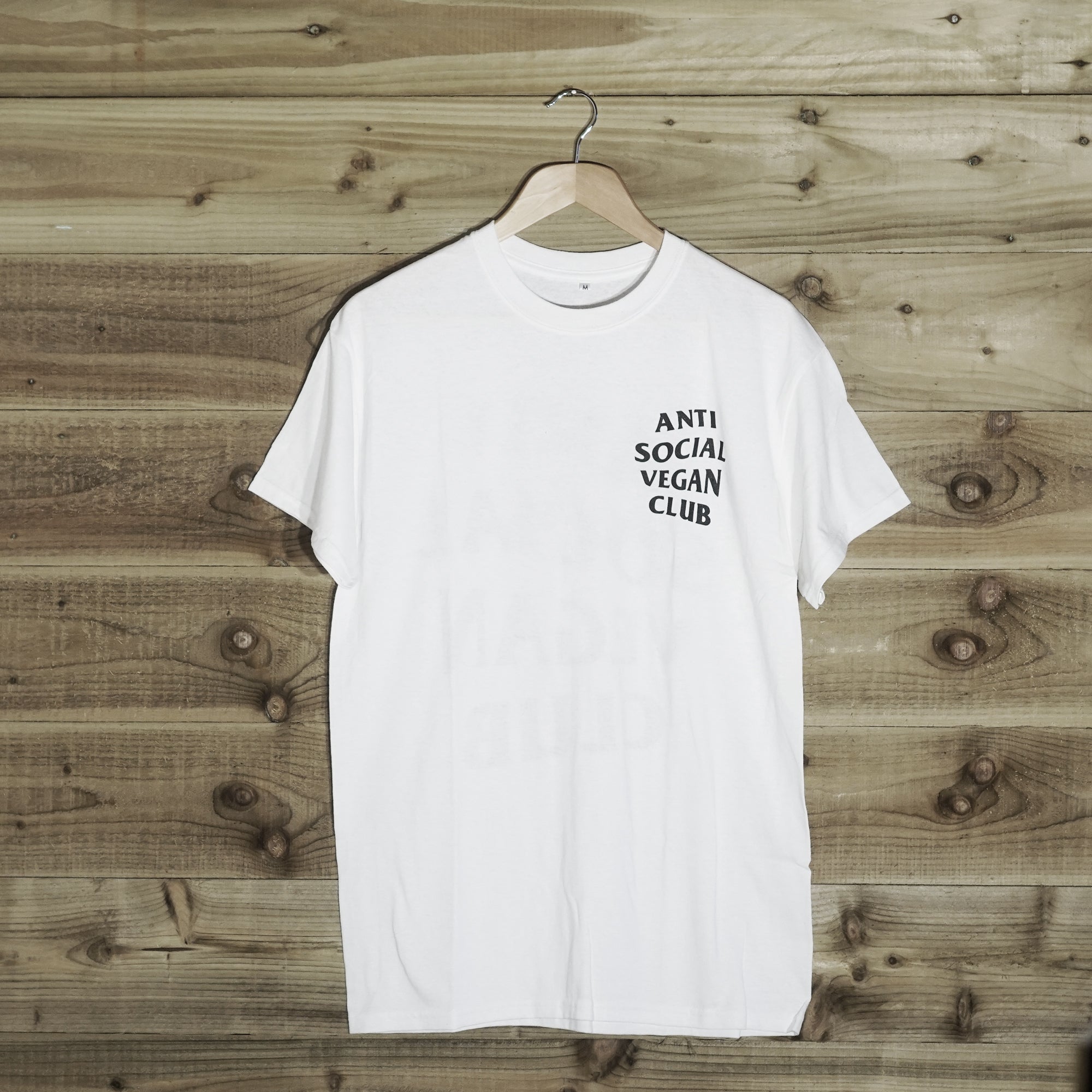 Anti Social Vegan Club Back Print T-Shirt White - Anti Social Vegan Club