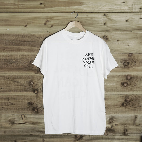 Anti Social Vegan Club Back Print T-Shirt White - Anti Social Vegan Club