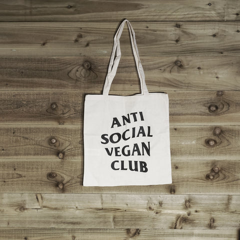 Anti Social Vegan Club Tote Bag - Anti Social Vegan Club